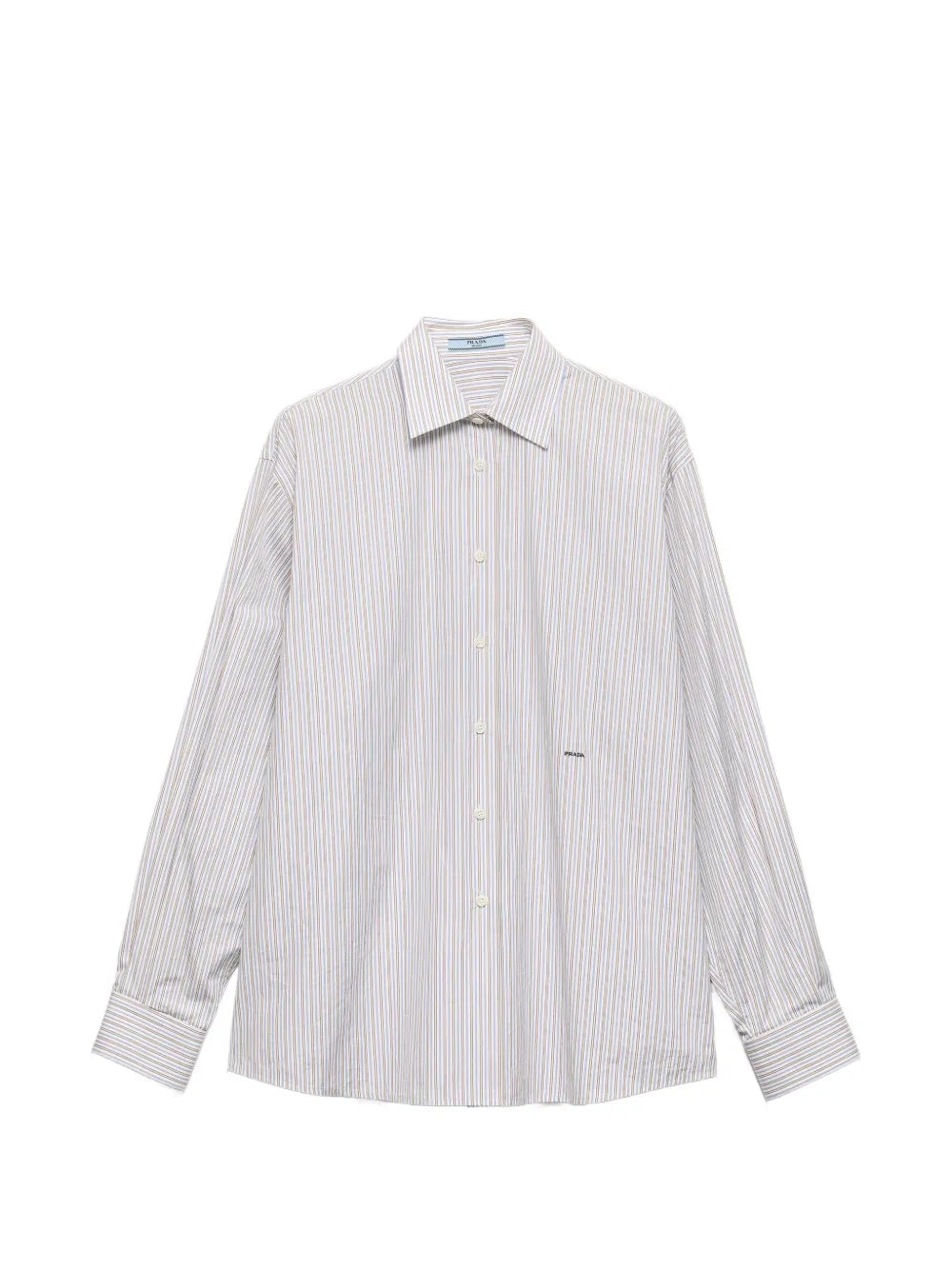 Embroidered striped poplin shirt-PRADA-307439-38-Verso