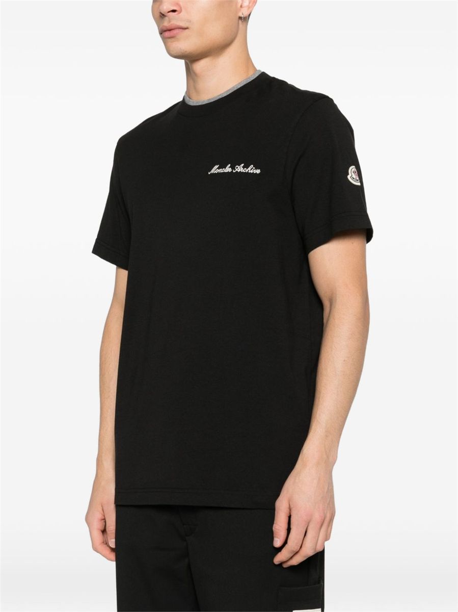 Embroidered t-shirt-MONCLER-Verso