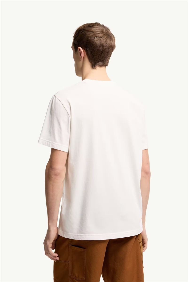 Embroidered tricolor logo cotton t-shirt-MONCLER-Verso