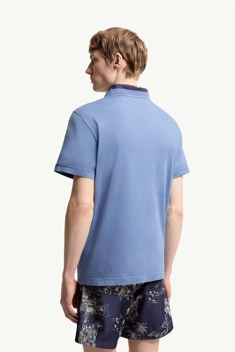 Embroidered tricolor logo cotton t-shirt-MONCLER-Verso