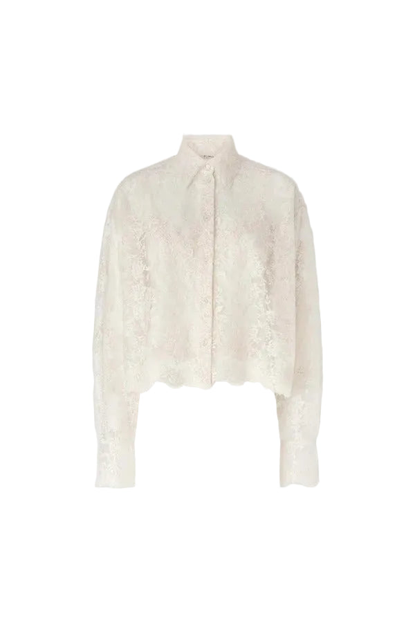 Embroidered tulle shirt with matching top-ERMANNO SCERVINO-309462-40-Verso