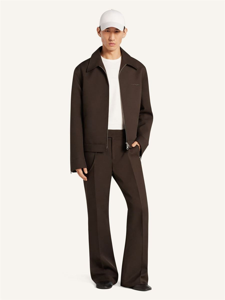 embroidered zipped twill jacket-COURREGES-Verso