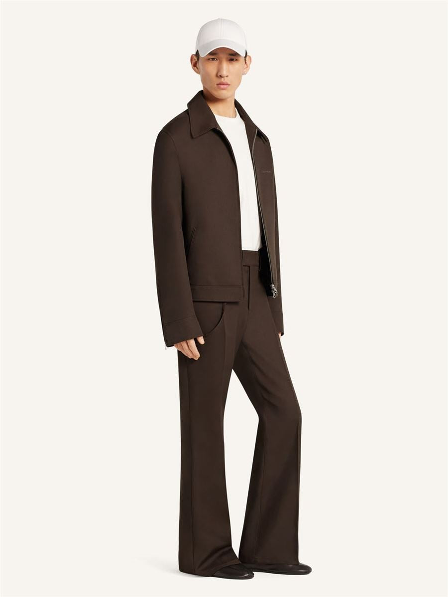 embroidered zipped twill jacket-COURREGES-Verso