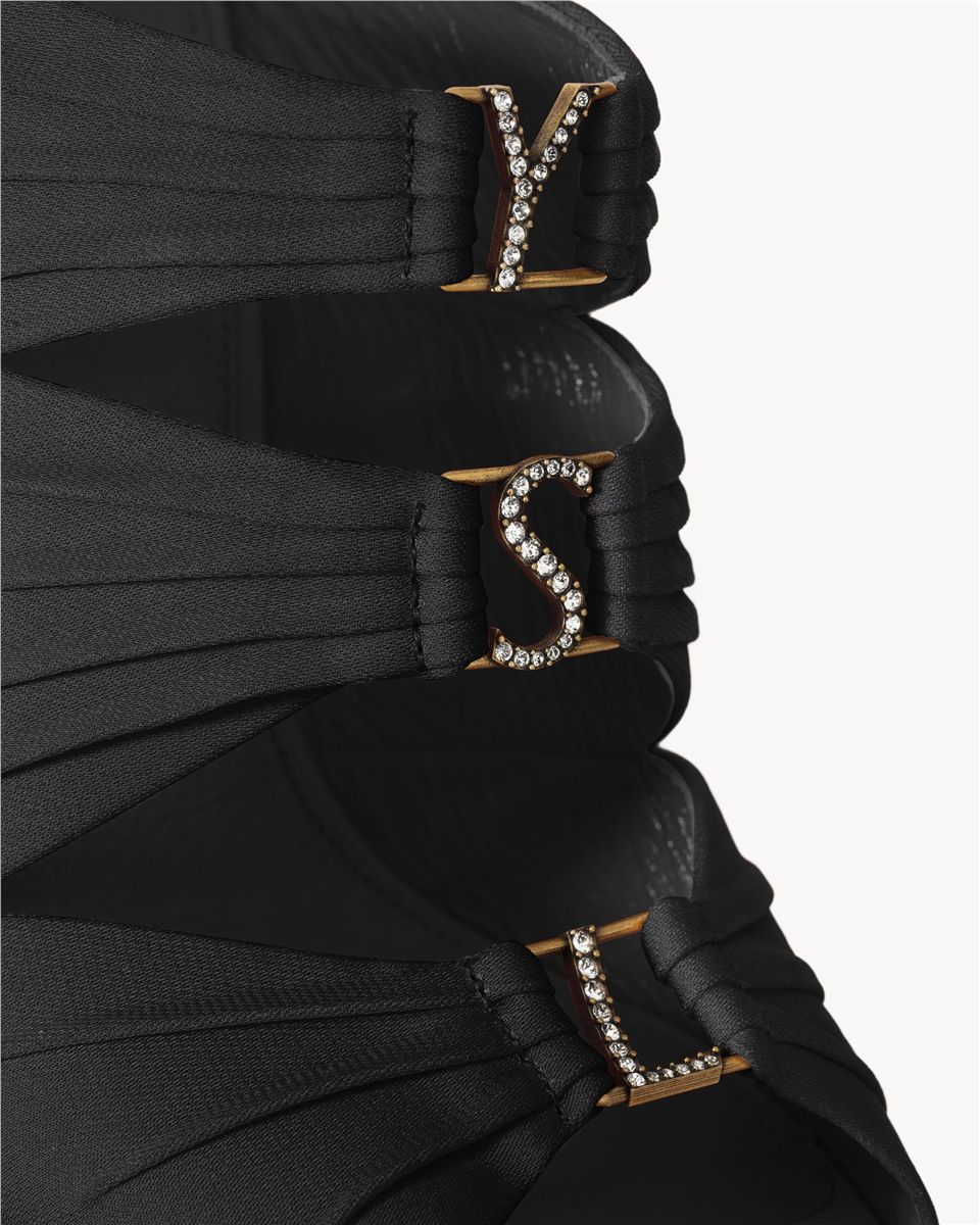 Emilie mules in satin crepe-SAINT LAURENT-Verso