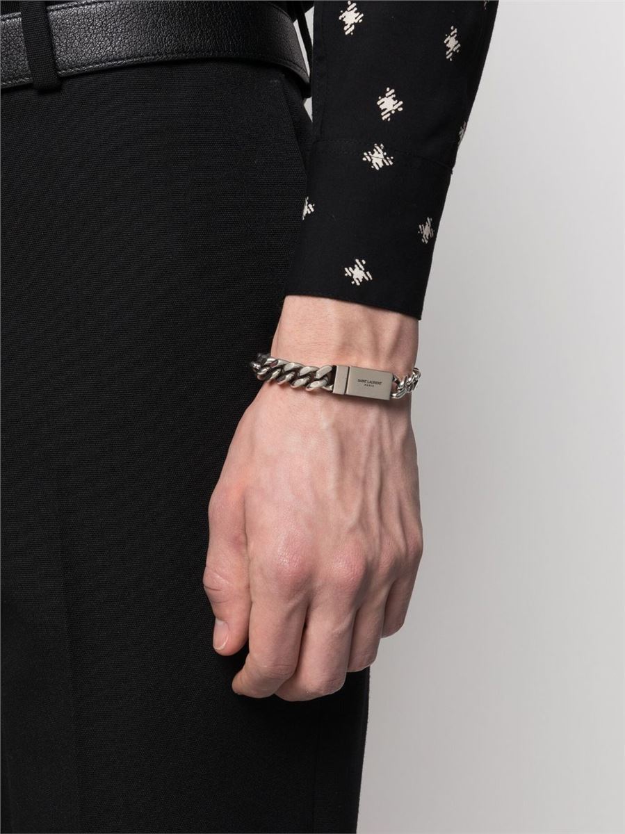 ENGRAVED-LOGO CHAIN-LINK BRACELET-SAINT LAURENT-Verso