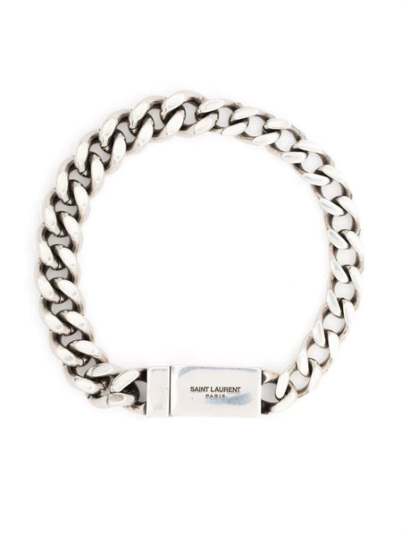 Saint Laurent Paris チェーンベスト Engraved-logo chain-link bracelet