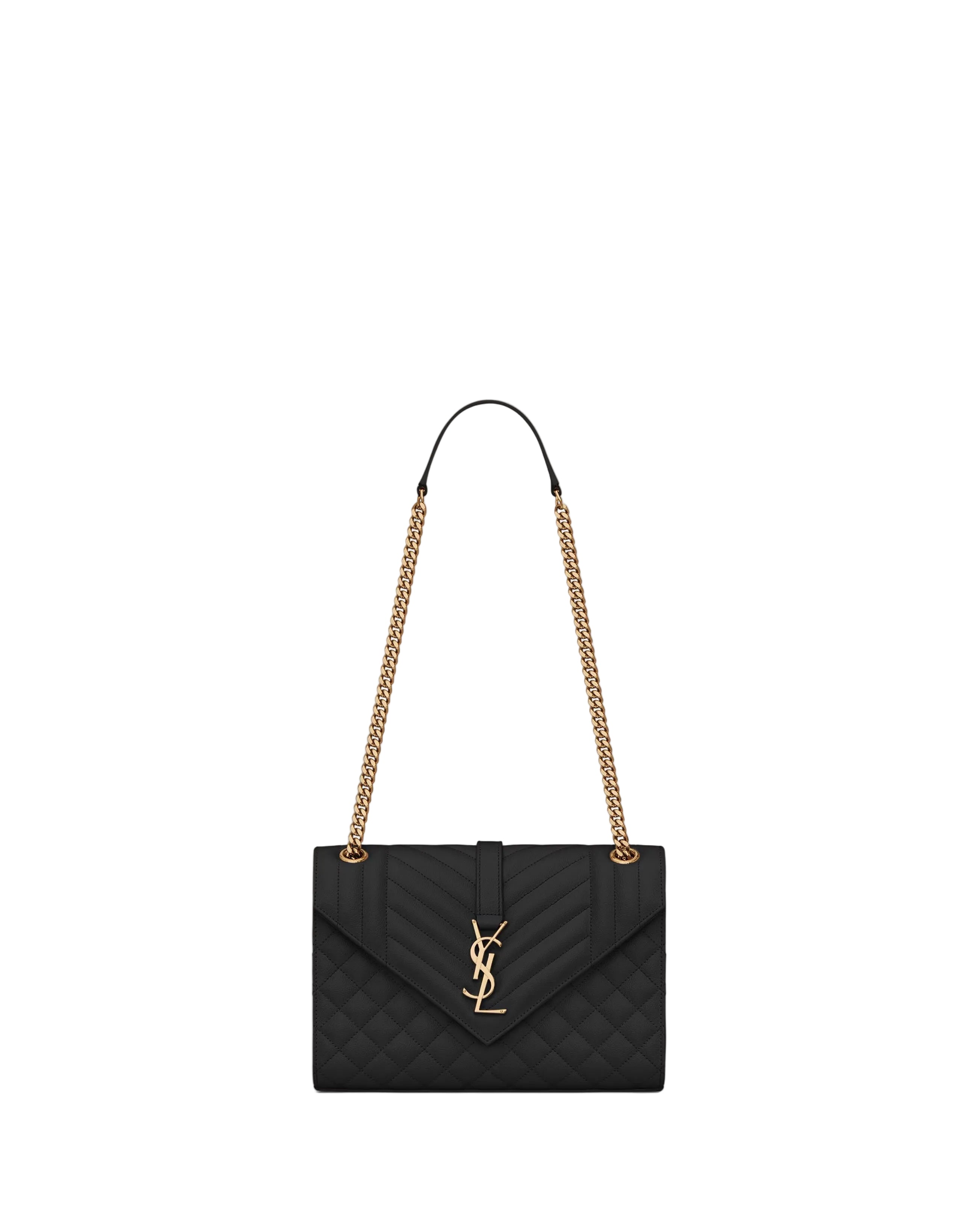 Envelope medium in quilted grain de poudre embossed leather-SAINT LAURENT-311011-TU-Verso