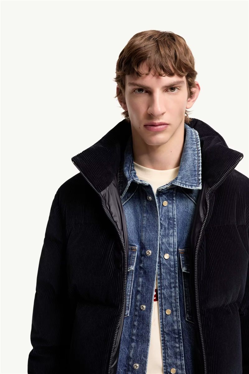 Esparron corduroy short down jacket-MONCLER-Verso