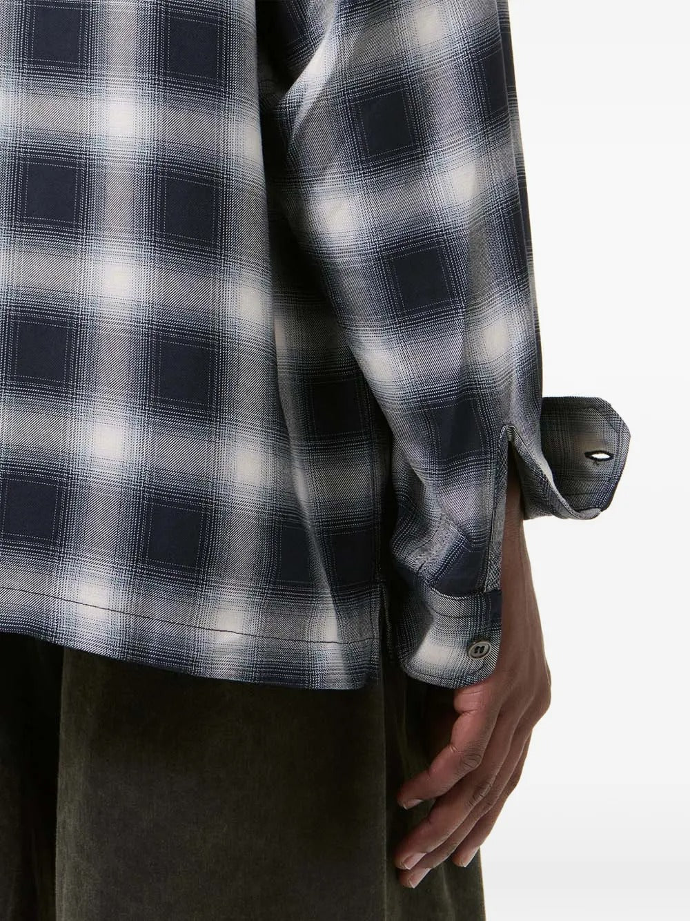 Every Check-Pattern Button-Down Cotton Shirt-OUR LEGACY-Verso