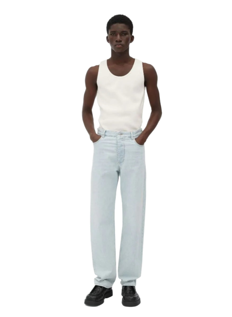 EXTRA BLEACHED WIDE LEG JEANS - BOTTEGA VENETA - Verso