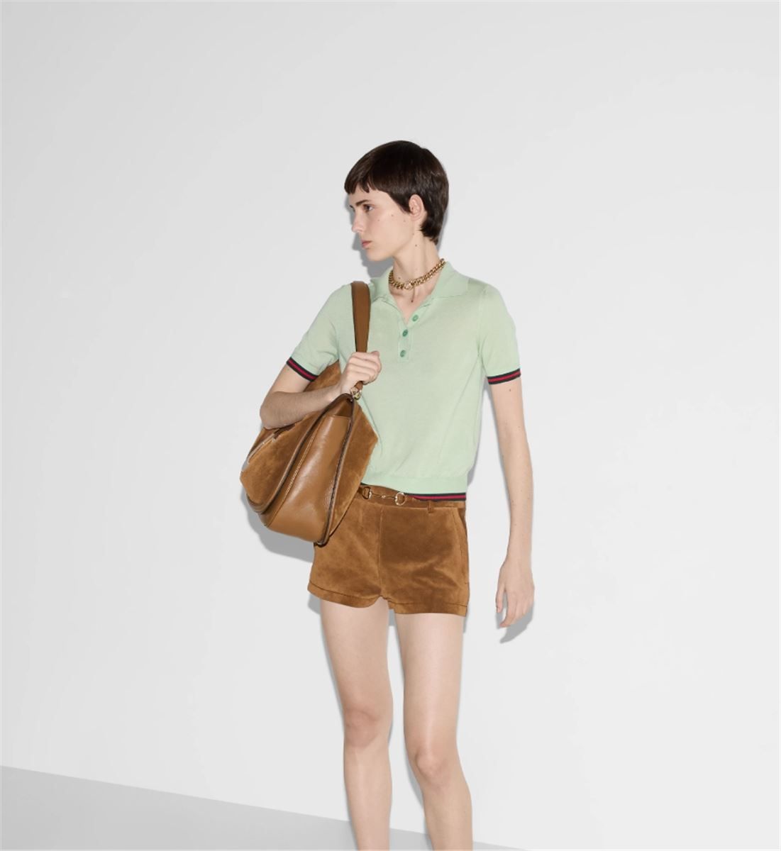 EXTRA FINE CASHMERE SILK POLO TOP - GUCCI - Verso