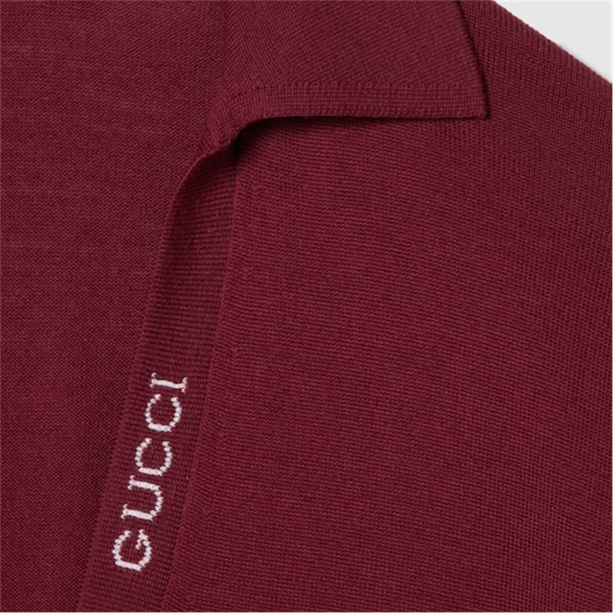 extra fine wool polo top-GUCCI-Verso