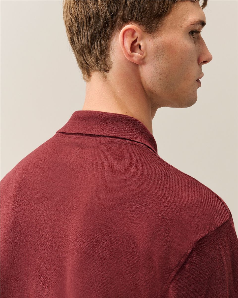 Extrafine merino wool lens polo sweater-C.P. COMPANY-Verso