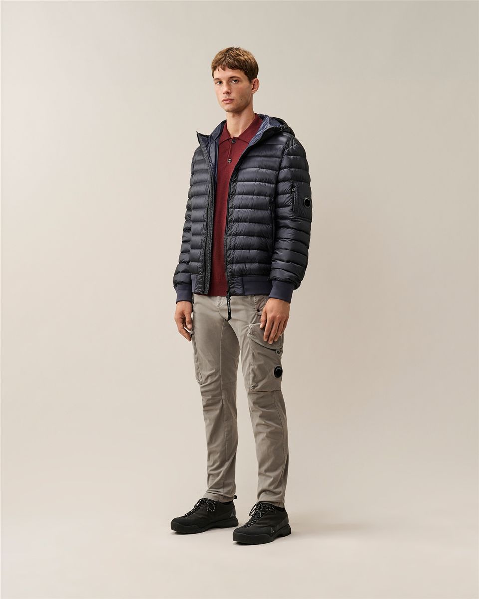 Extrafine merino wool lens polo sweater-C.P. COMPANY-Verso