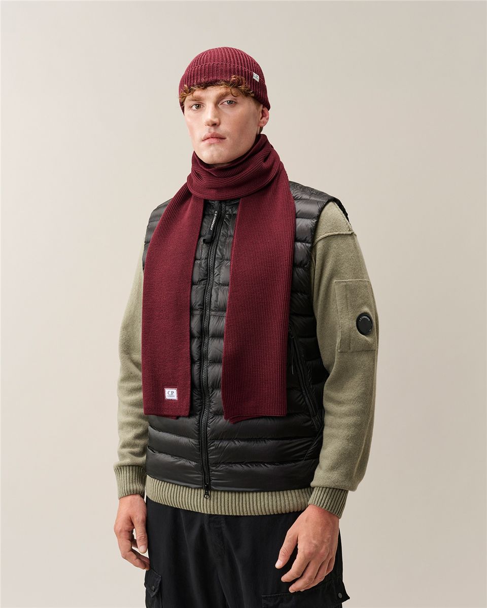Extrafine merino wool scarf-C.P. COMPANY-Verso