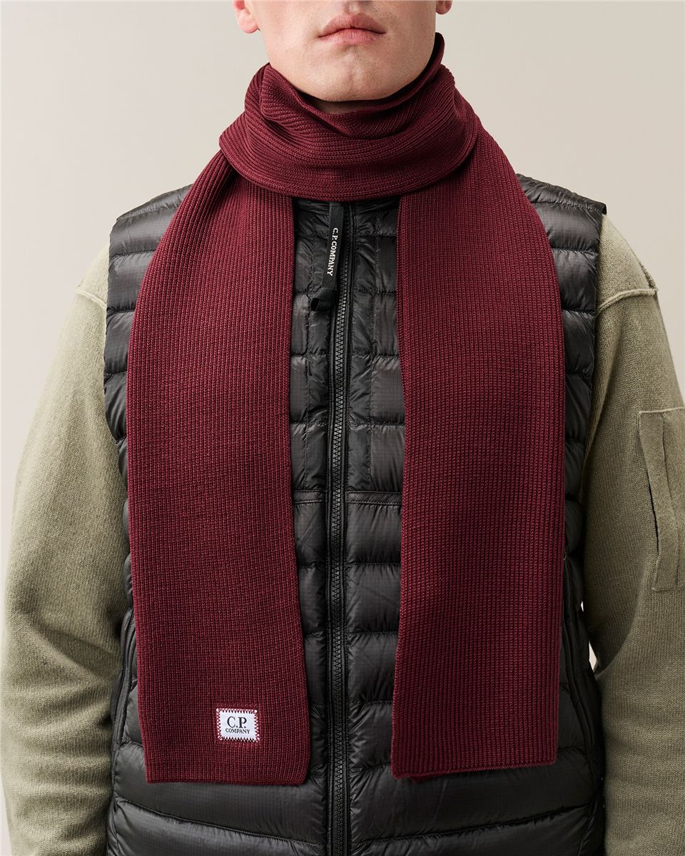 Extrafine merino wool scarf-C.P. COMPANY-Verso