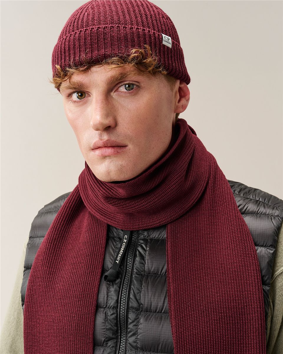 Extrafine merino wool scarf-C.P. COMPANY-Verso