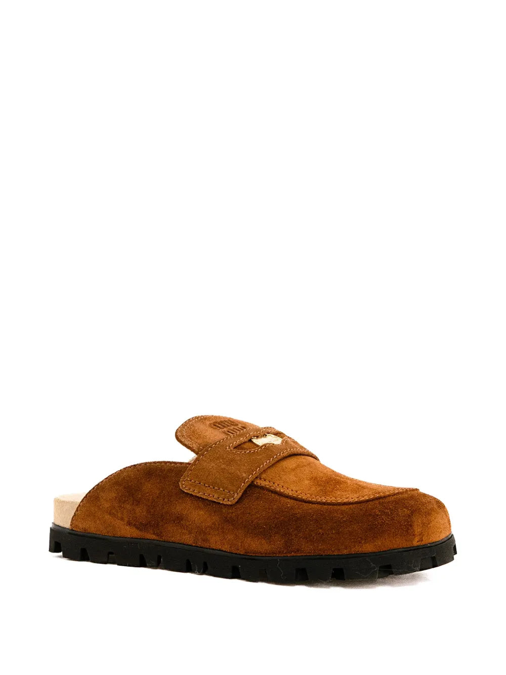 Miu miu leather suede mules