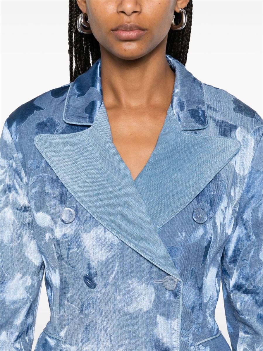 DEVORÉ ROSE DENIM-PRINT BLAZER - ERMANNO SCERVINO - Verso