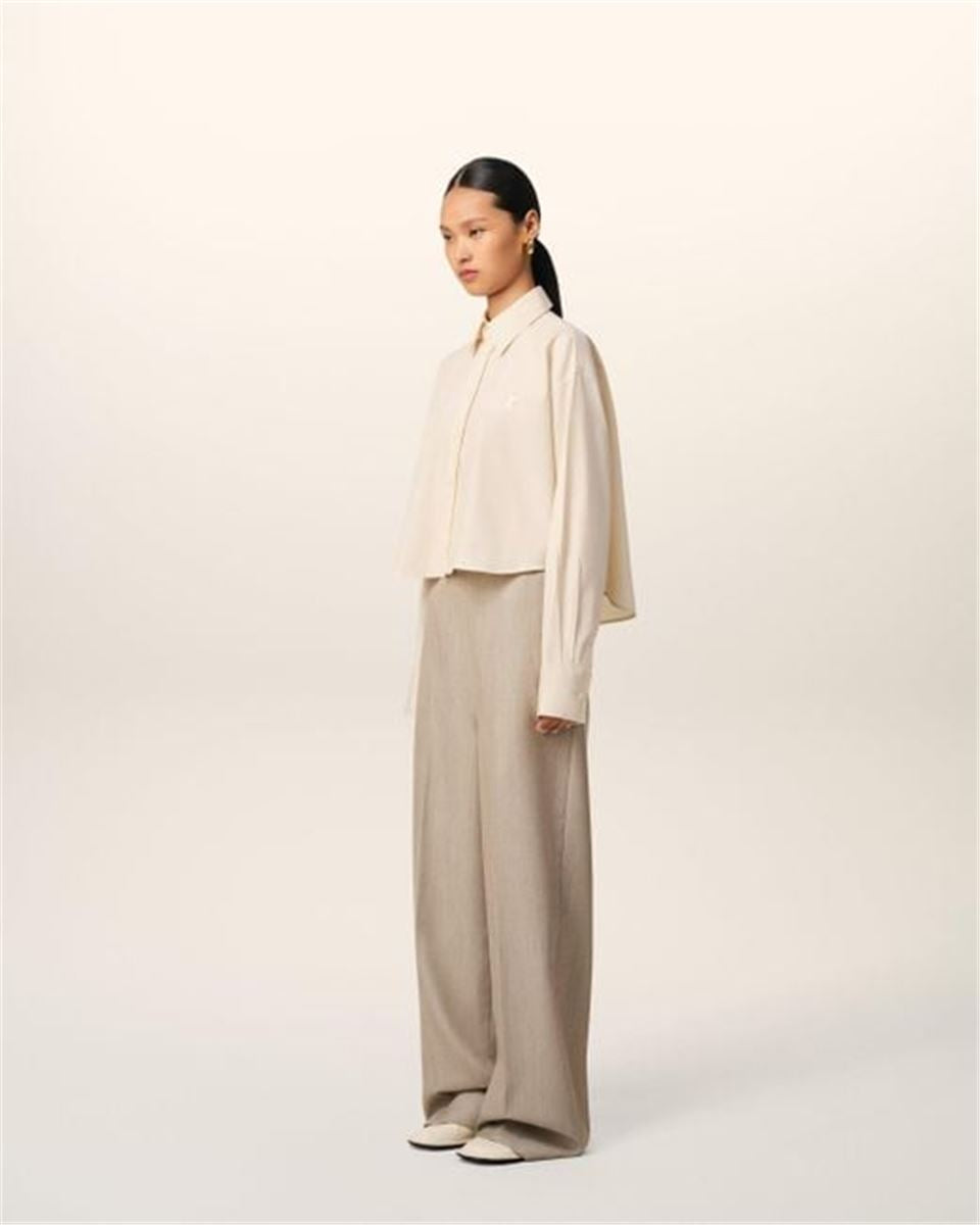 COTTON CROPPED OVERSIZED SHIRT -  AMI -  Verso
