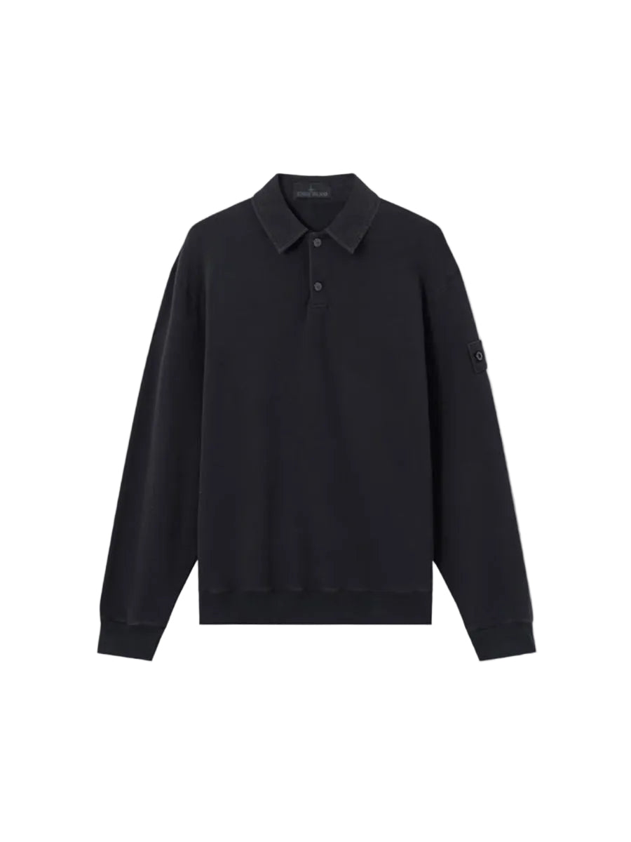 Regular-fit collared sweatshirt with chest pockets