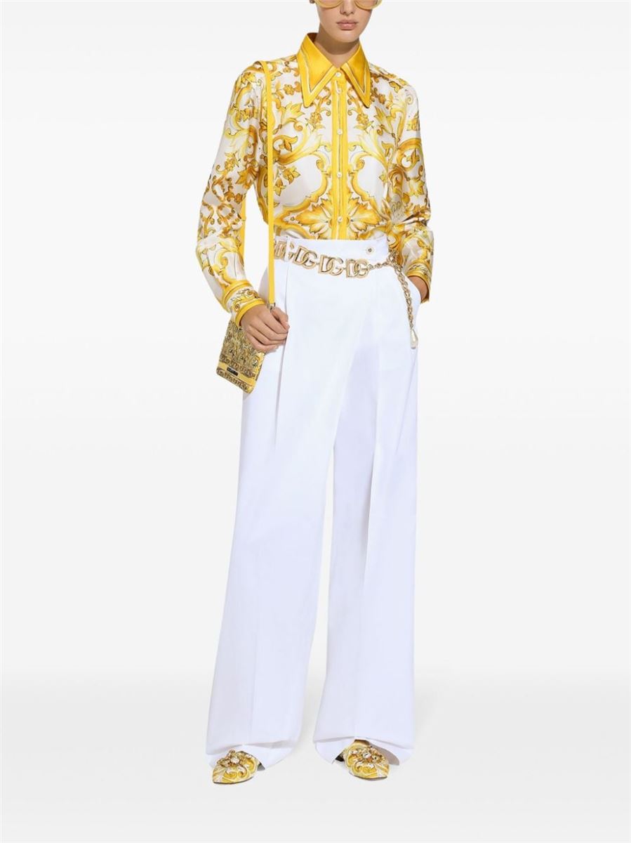 HIGH-WAIST FLARED TROUSERS DOLCE & GABBANA