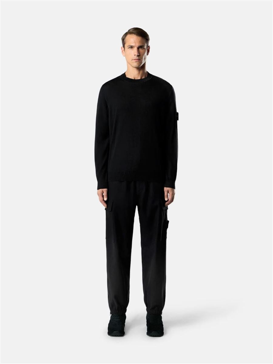 Crewneck jumper with ribbed trims