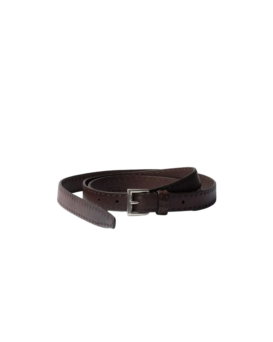 Antiqued leather belt-PRADA-312152-80-Verso