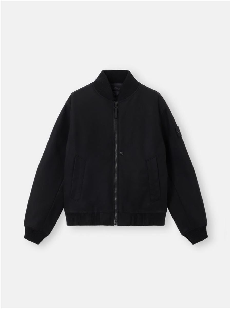 Bomber jacket with anti-drop and wind-resistant membrane