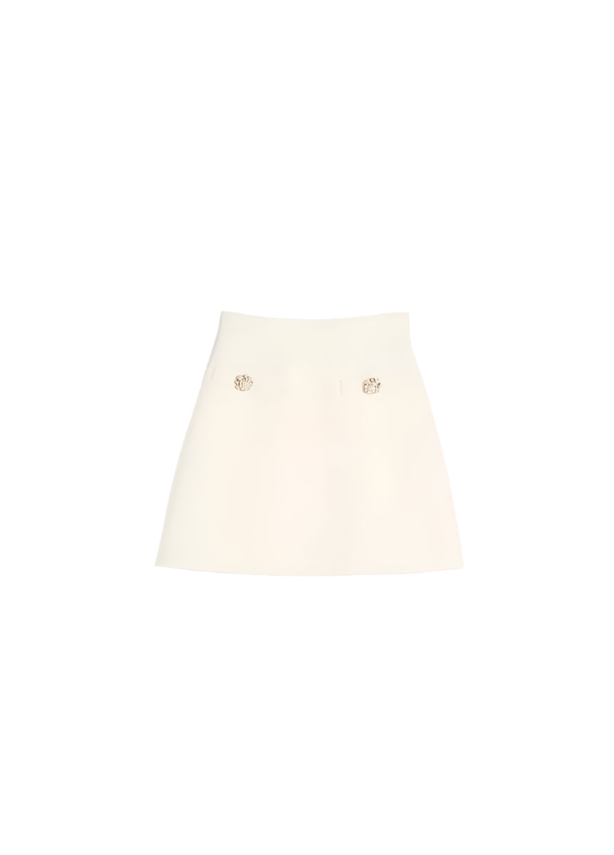 CREPE COUTURE SKIRT -  VALENTINO -  Verso