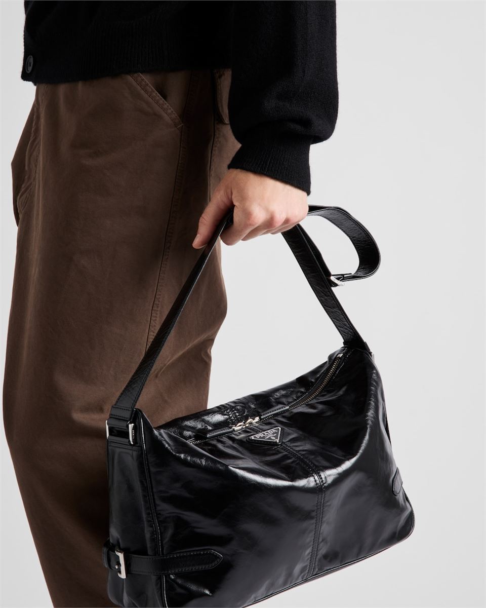LEATHER SHOULDER BAG -  PRADA -  Verso