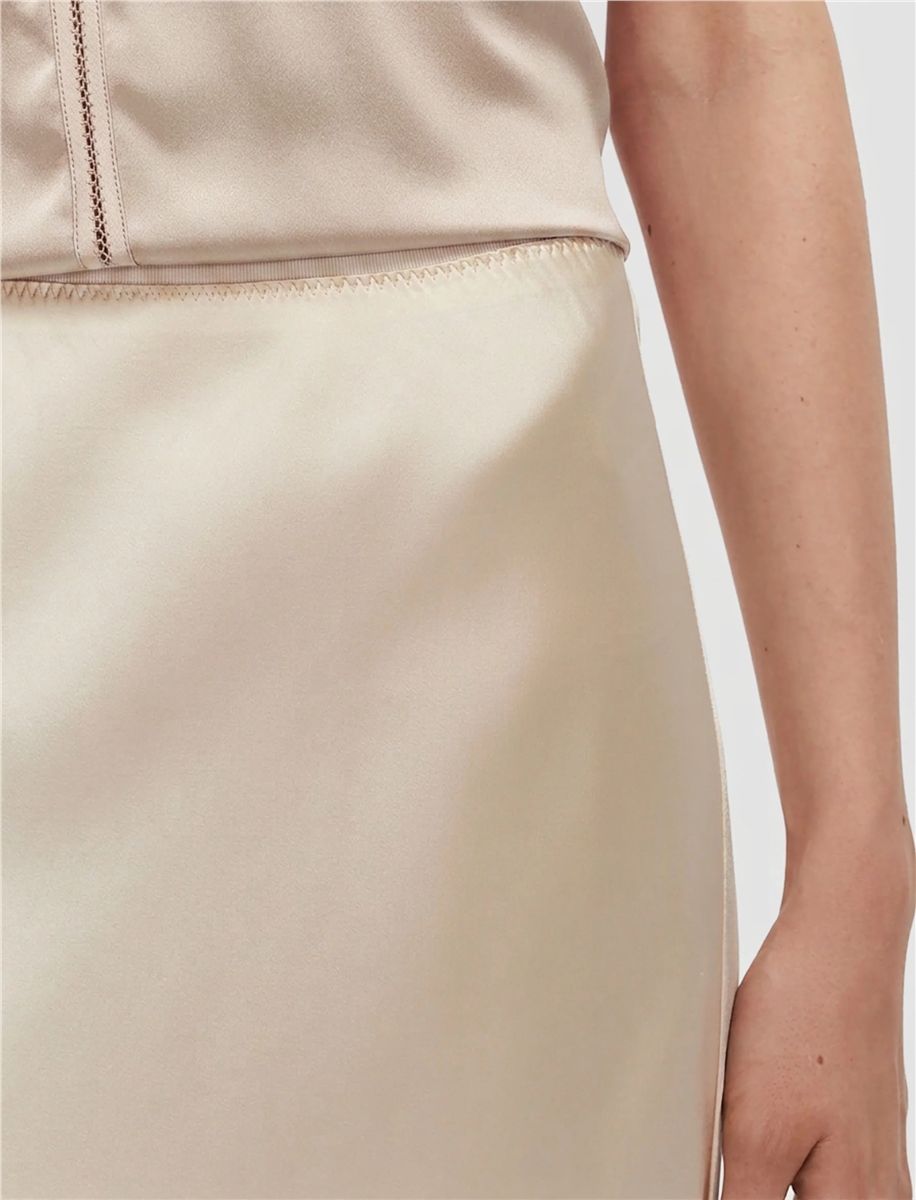 Isaak long silk satin skirt-JOSEPH-Verso