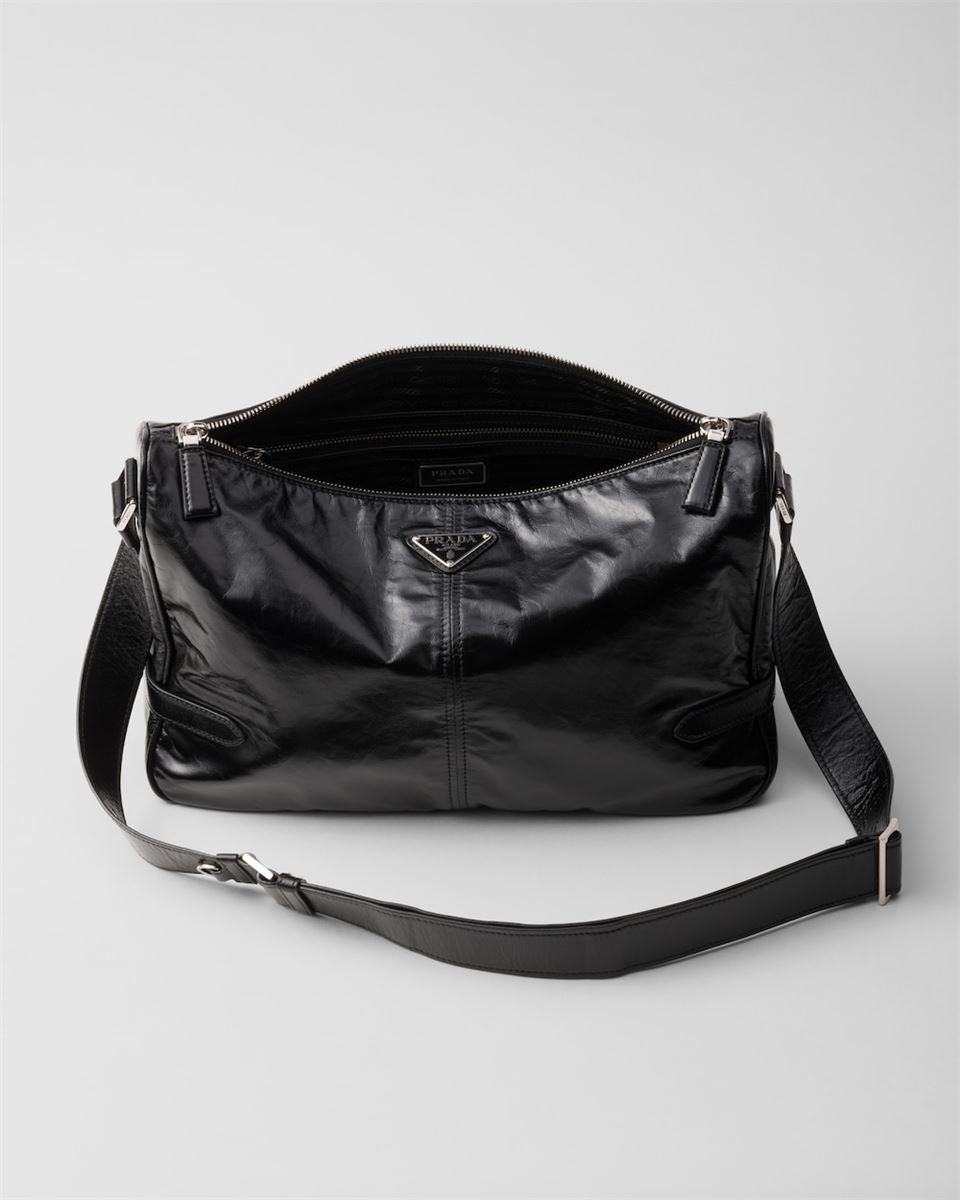 LEATHER SHOULDER BAG -  PRADA -  Verso