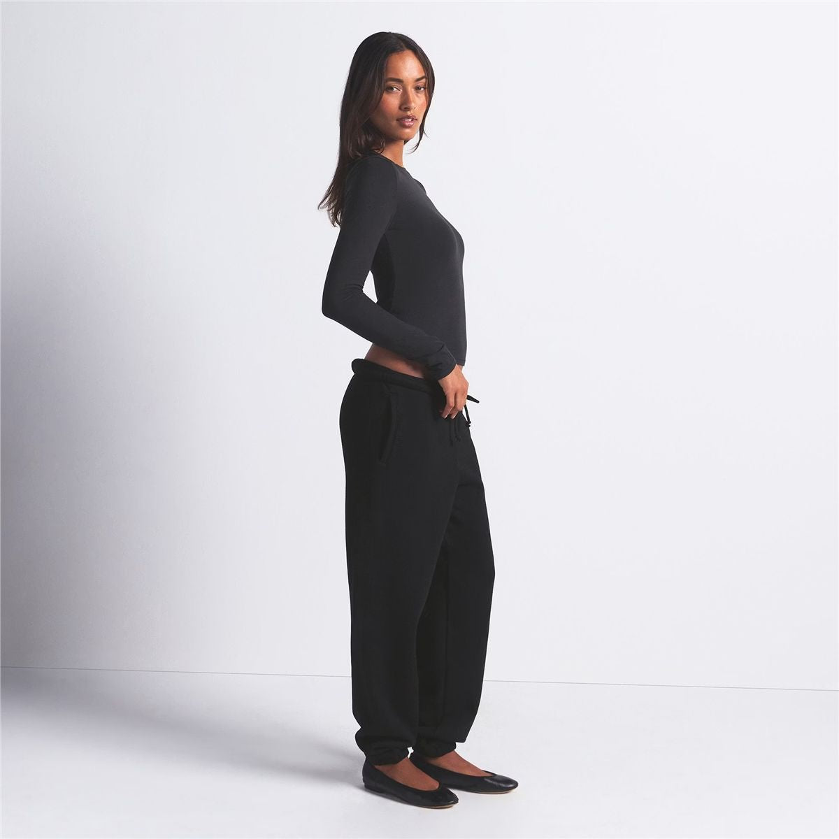 Cotton Jersey Long Sleeve T-Shirt-SKIMS-Verso