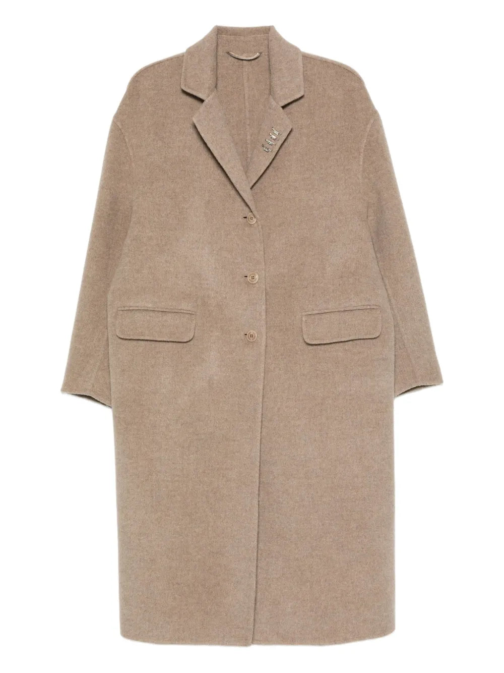 Efezia button-fastening flap-pocket coat