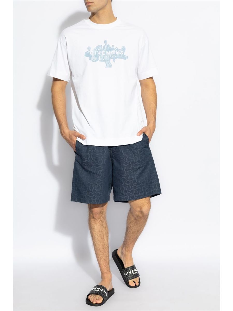 MONOGRAM-PATTERN DECK SHORTS -  GIVENCHY -  Verso