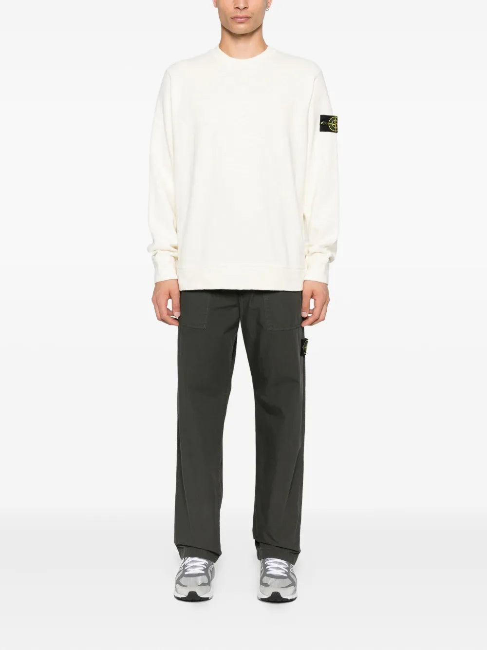 Patch-pocket cotton sweater-STONE ISLAND-Verso