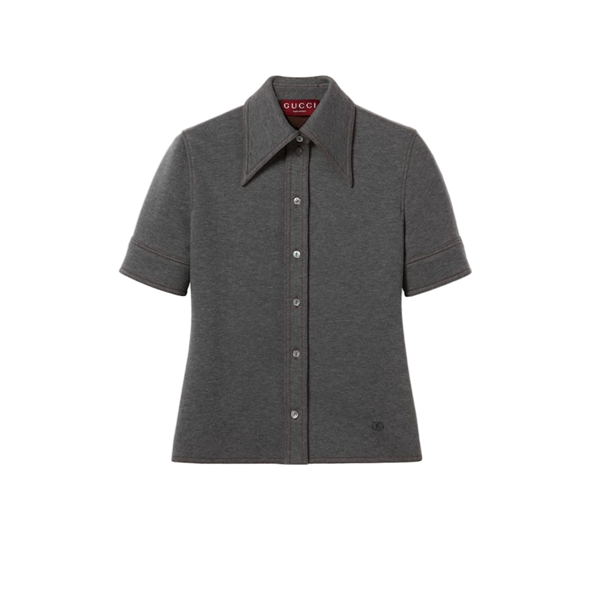 Wool cotton jersey shirt-GUCCI-Verso