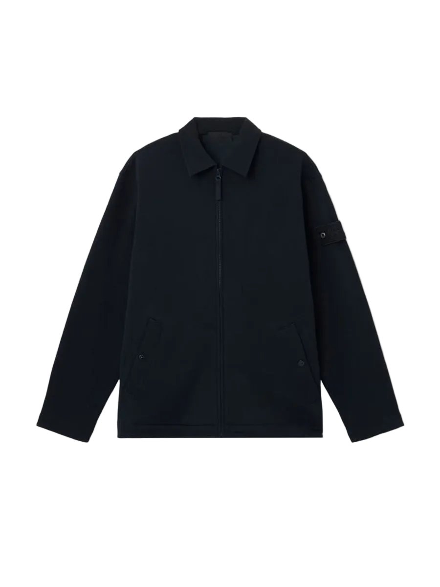 Comfort-fit zip-up collared sweatshirt with pockets