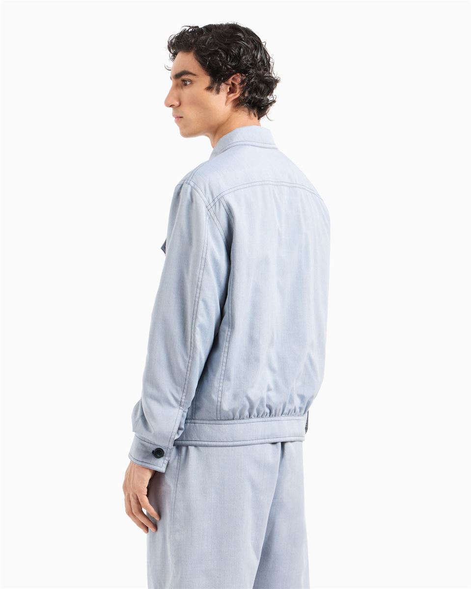 blouson in silk canvas