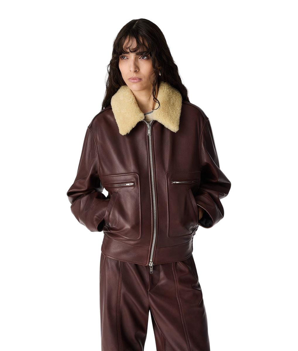 Padded leather blouson-BOTTEGA VENETA-Verso