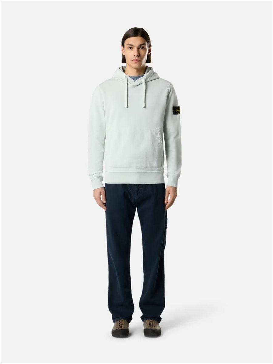 Regular-fit hooded sweatshirt with pouch pocket-STONE ISLAND-Verso