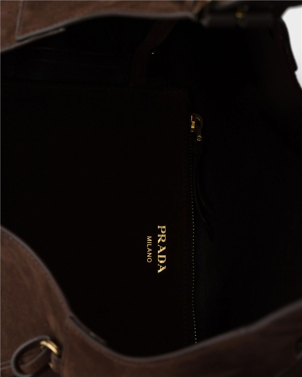 Prada boogie large suede bag-PRADA-Verso