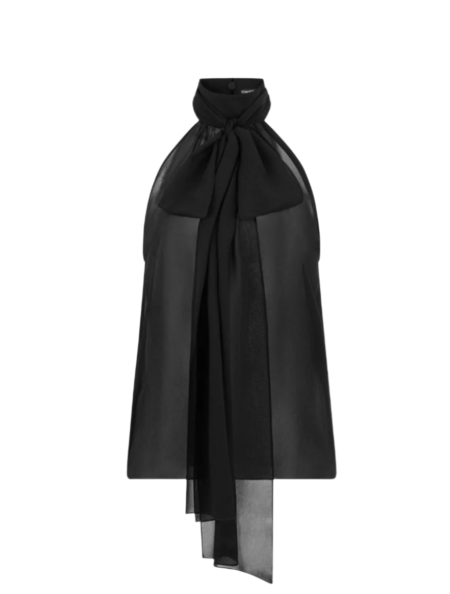 SLEEVELESS LAVALLIERE BLOUSE -  TOM FORD -  Verso