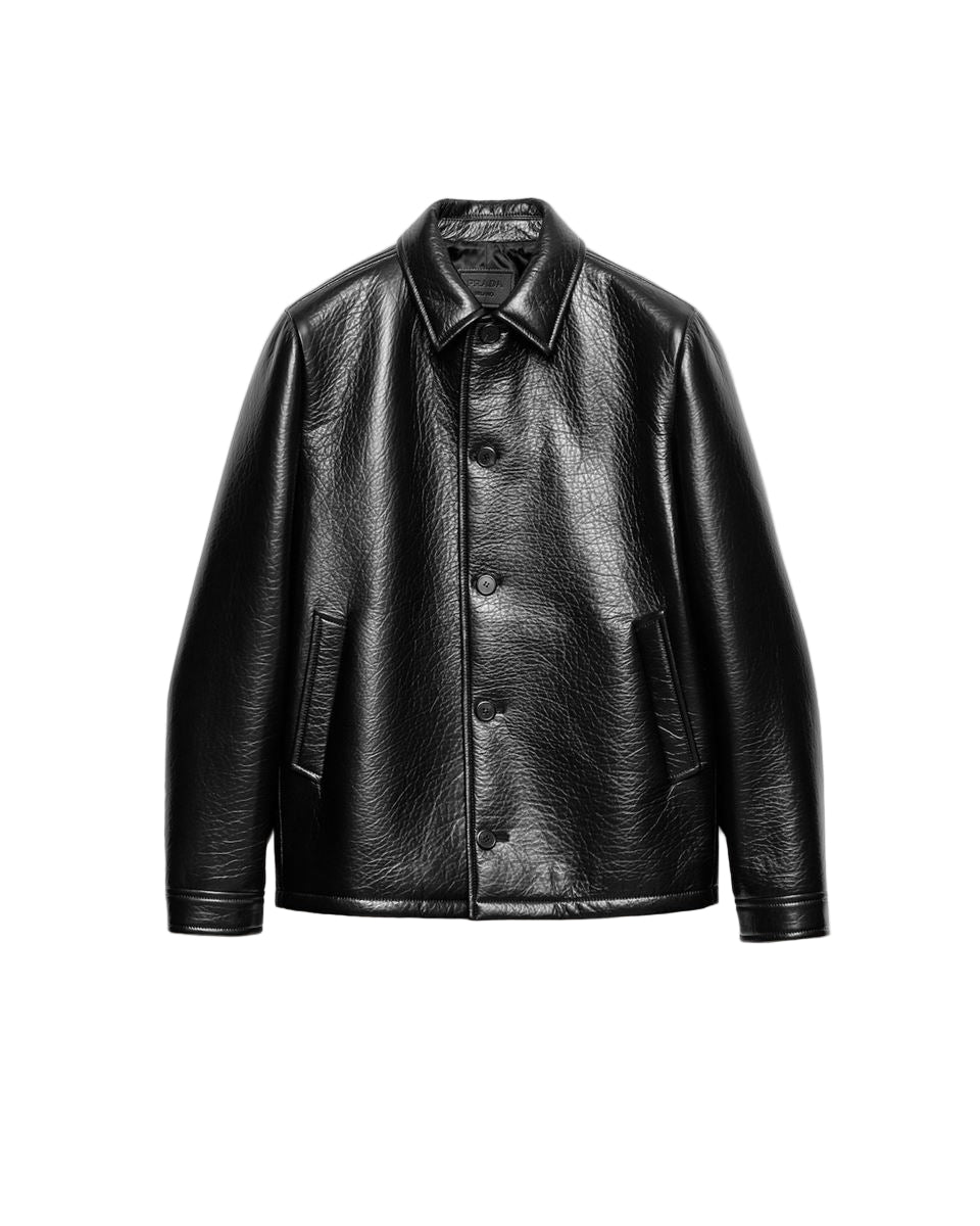 nappa leather caban jacket