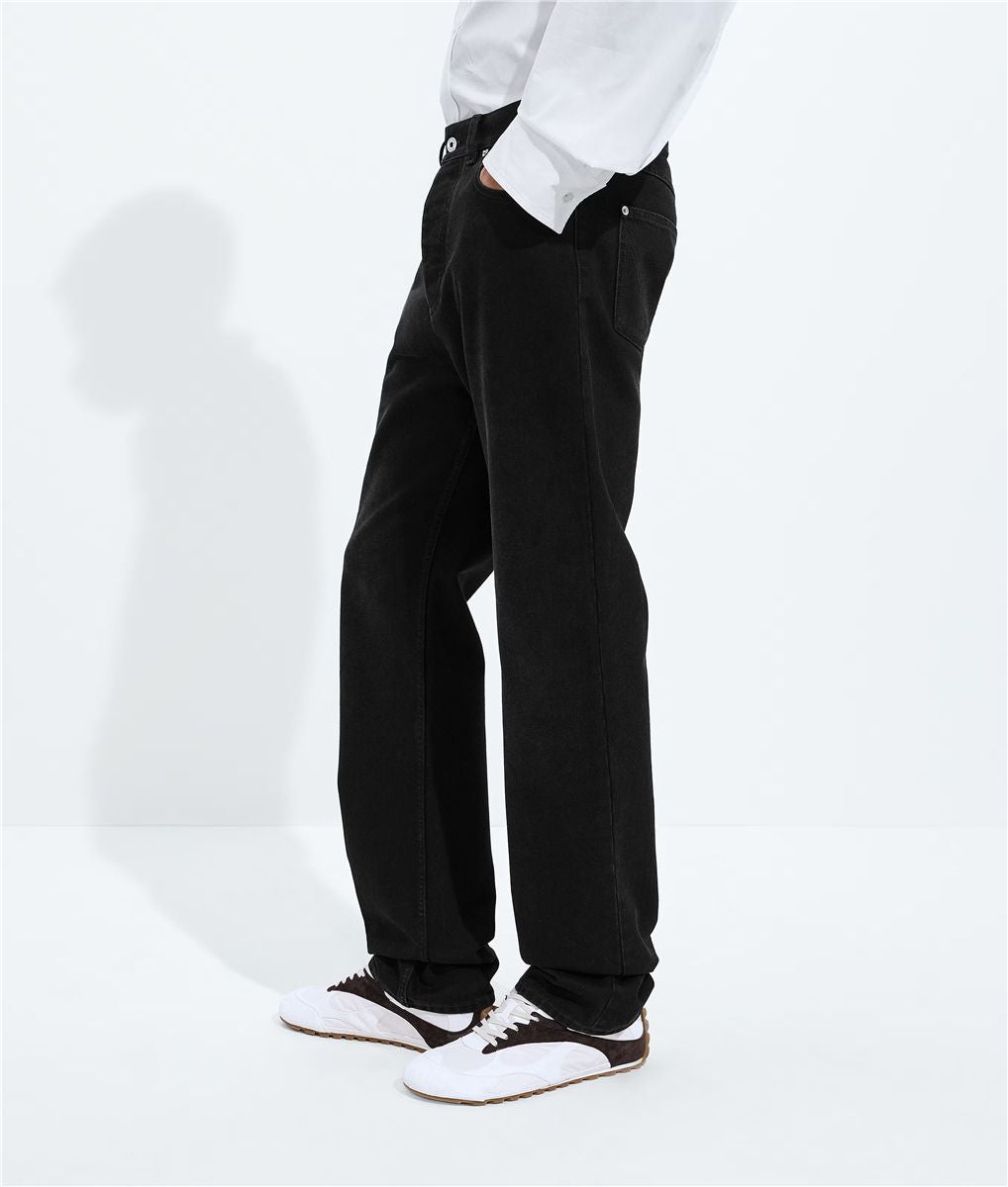 Faded black straight leg jeans-BOTTEGA VENETA-Verso