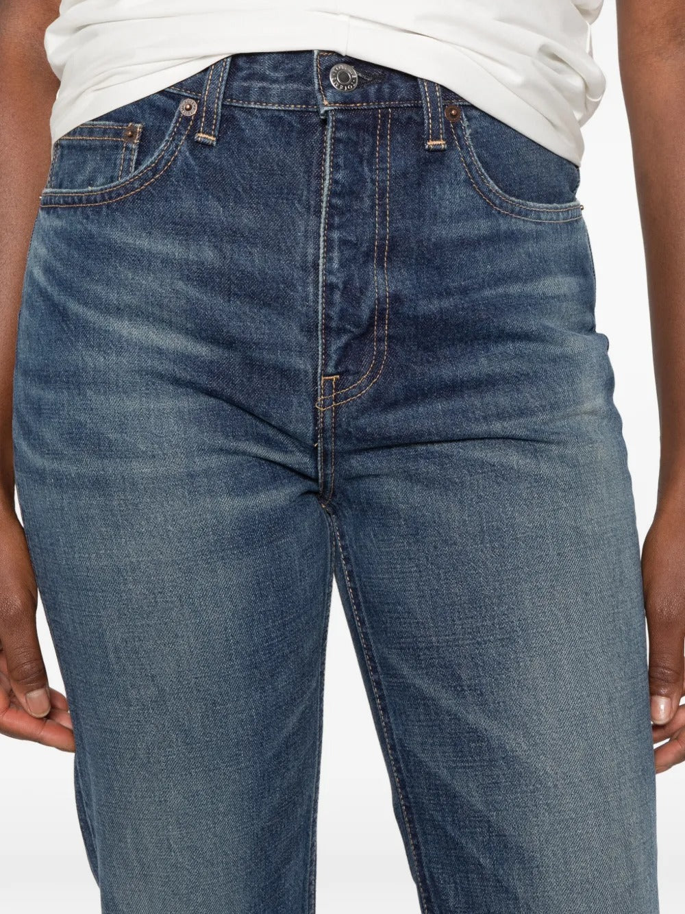 Faded-Effect Straight-Leg Jeans-TOTEME-Verso