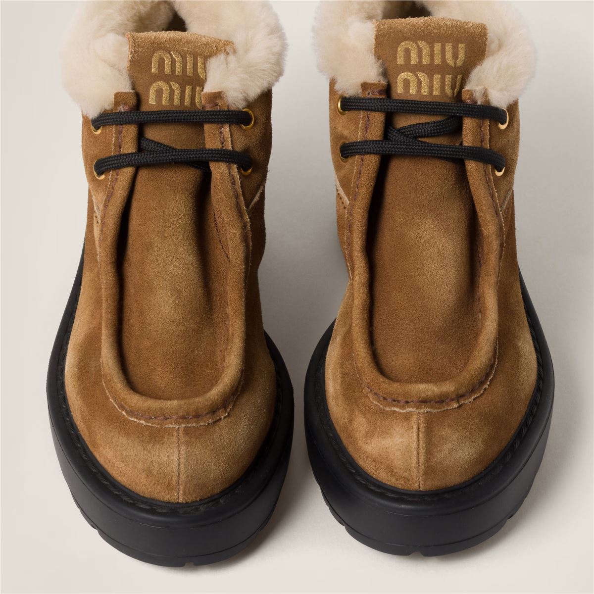Faded suede booties-MIU MIU-Verso