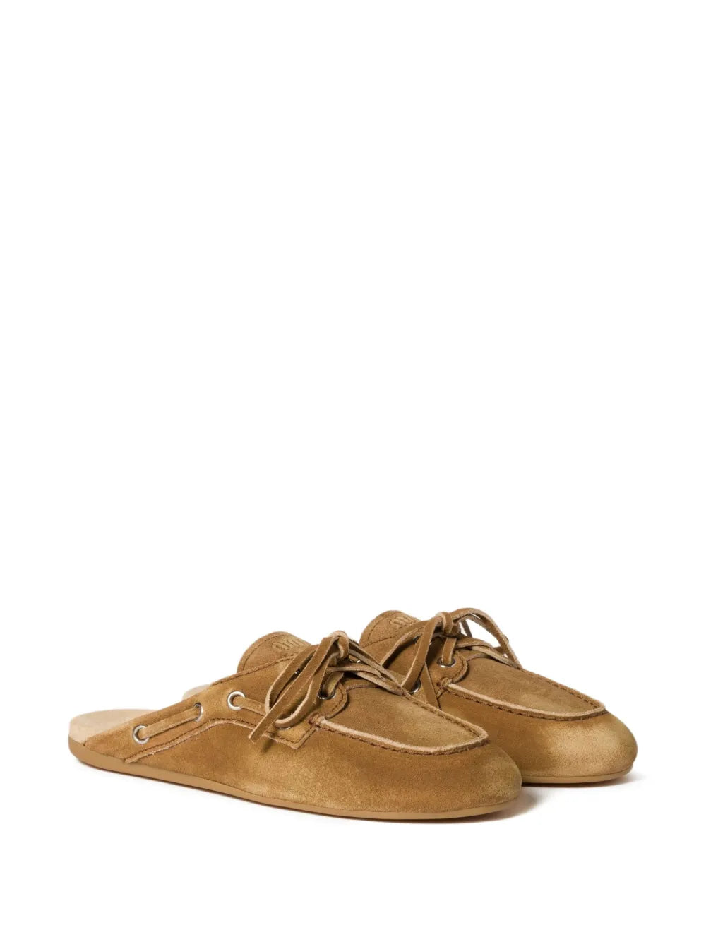 Faded suede mules-MIU MIU-Verso