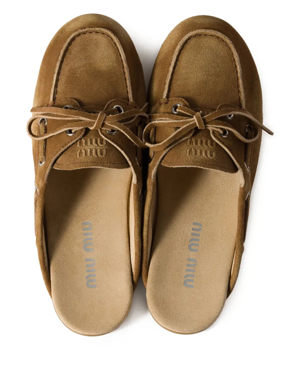 Faded suede mules-MIU MIU-Verso